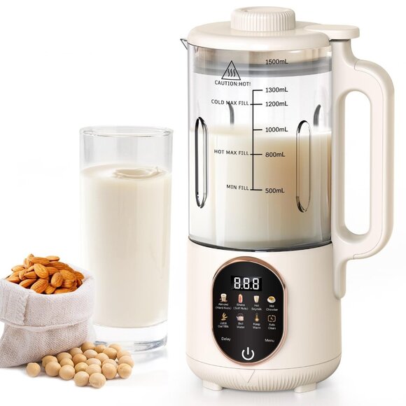 Flelano Other - 50 oz Nut Milk Maker Machine All in 1, 10 Function Automatic Soy Milk Maker